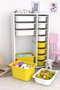 Hanah Home Armario Multiusos Blanco y Amarillo